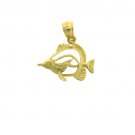 14K GOLD NAUTICAL CHARM - ANGELFISH #653