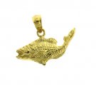 14K GOLD NAUTICAL CHARM - BASS #622