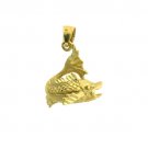 14K GOLD NAUTICAL CHARM - BASS #619