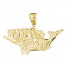 14K GOLD NAUTICAL CHARM - BASS #610