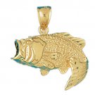 14K GOLD NAUTICAL CHARM - BASS #604