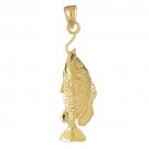 14K GOLD NAUTICAL CHARM - BASS #600