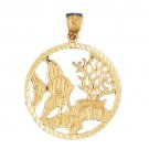 14K GOLD NAUTICAL CHARM - FISH #712