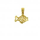 14K GOLD NAUTICAL CHARM - FISH #702