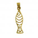 14K GOLD NAUTICAL CHARM - FISH #699