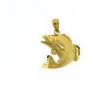 14K GOLD NAUTICAL CHARM - FISH #673