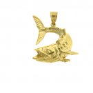 14K GOLD NAUTICAL CHARM - FISH #668