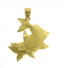 14K GOLD NAUTICAL CHARM - FISH #665