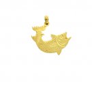 14K GOLD NAUTICAL CHARM - FISH #664