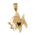 14K GOLD NAUTICAL CHARM - FISH #1064