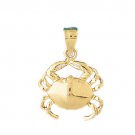 14K GOLD NAUTICAL CHARM - CRAB #759