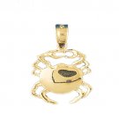 14K GOLD NAUTICAL CHARM - CRAB #757
