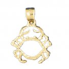 14K GOLD NAUTICAL CHARM - CRAB #748