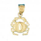 14K GOLD NAUTICAL CHARM - CRAB #746