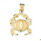 14K GOLD NAUTICAL CHARM - CRAB #745
