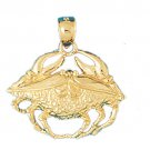 14K GOLD NAUTICAL CHARM - CRAB #744