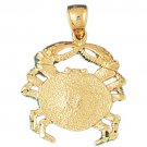 14K GOLD NAUTICAL CHARM - CRAB #739