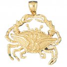 14K GOLD NAUTICAL CHARM - CRAB #737