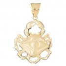 14K GOLD NAUTICAL CHARM - CRAB #733