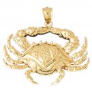 14K GOLD NAUTICAL CHARM - CRAB #731