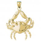 14K GOLD NAUTICAL CHARM - CRAB #1438