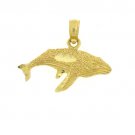14K GOLD NAUTICAL CHARM - WHALE #828