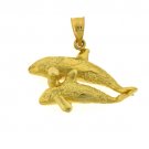 14K GOLD NAUTICAL CHARM - WHALE #823