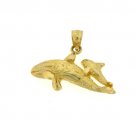 14K GOLD NAUTICAL CHARM - WHALE #809