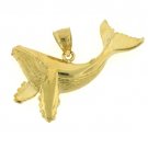 14K GOLD NAUTICAL CHARM - WHALE #801