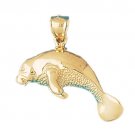14K GOLD NAUTICAL CHARM - MANATEE #881