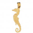 14K GOLD NAUTICAL CHARM - SEAHORSE #957