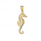14K GOLD NAUTICAL CHARM - SEAHORSE #942