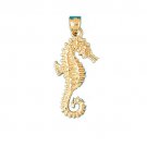14K GOLD NAUTICAL CHARM - SEAHORSE #941