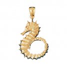 14K GOLD NAUTICAL CHARM - SEAHORSE #932