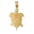 14K GOLD NAUTICAL CHARM - TURTLE #1424