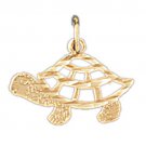 14K GOLD NAUTICAL CHARM - TURTLE #1012