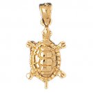 14K GOLD NAUTICAL CHARM - TURTLE #1008