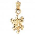 14K GOLD NAUTICAL CHARM - TURTLE #1007