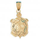 14K GOLD NAUTICAL CHARM - TURTLE #1001