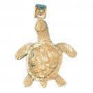 14K GOLD NAUTICAL CHARM - TURTLE #995