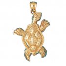14K GOLD NAUTICAL CHARM - TURTLE #994