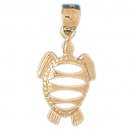 14K GOLD NAUTICAL CHARM - TURTLE #988
