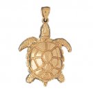 14K GOLD NAUTICAL CHARM - TURTLE #967