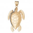 14K GOLD NAUTICAL CHARM - TURTLE #963