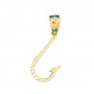 14K GOLD NAUTICAL CHARM - FISHING HOOK #1210 14K GOLD NAUTICAL CHARM - FISHING HOOK #1210