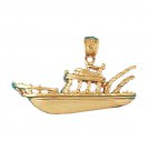 14K GOLD NAUTICAL CHARM - FISHING BOAT #1336