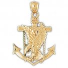 14K GOLD NAUTICAL CHARM - ANCHOR #2869