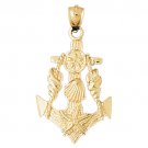 14K GOLD NAUTICAL CHARM - ANCHOR #1130