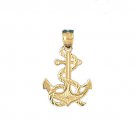 14K GOLD NAUTICAL CHARM - ANCHOR #1120