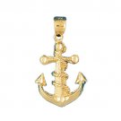 14K GOLD NAUTICAL CHARM - ANCHOR #1119